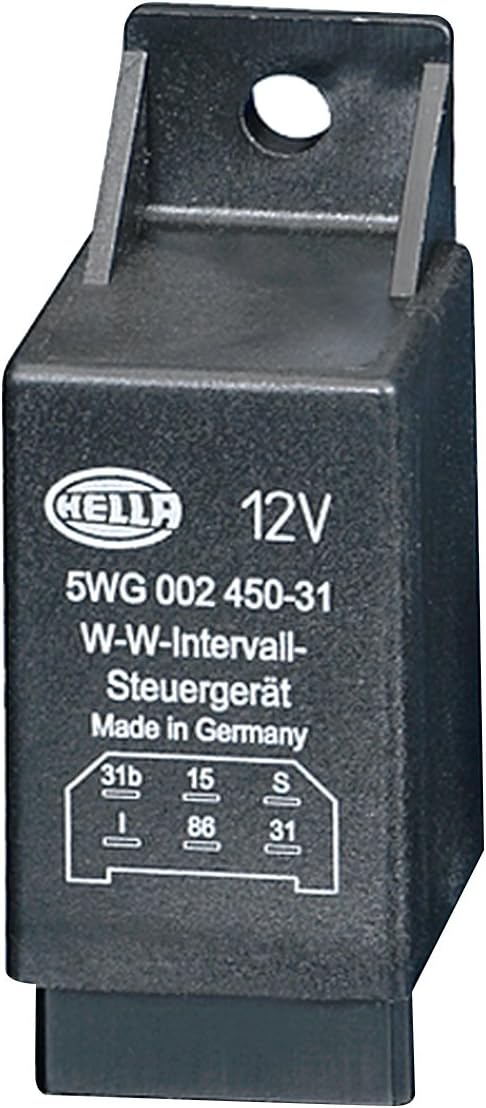 HELLA - Relais, Wisch-Wasch-Intervall - 12V - 6-polig - mit Halter - 5WG 002 450-311