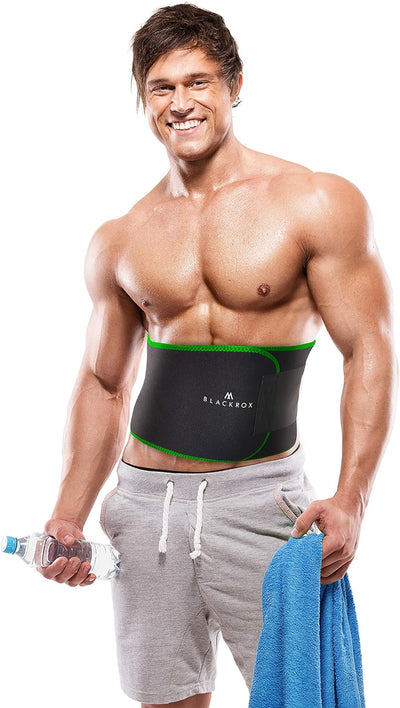 BLACKROX Waist Trimmer Fitnessgürtel Vergleichssieger Damen & Herren,Schwitzgürtel zur Fettverbrennu