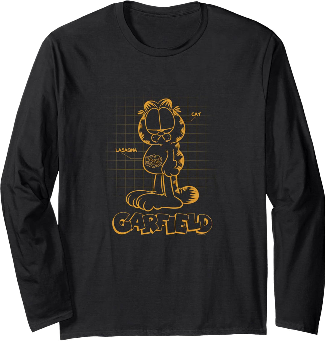 Garfield Cat Schematic Langarmshirt