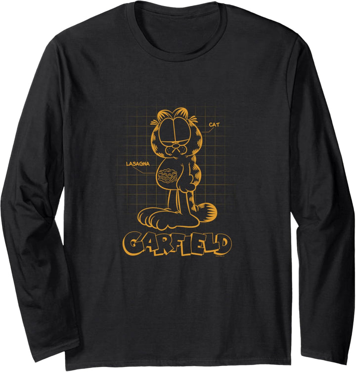Garfield Cat Schematic Langarmshirt