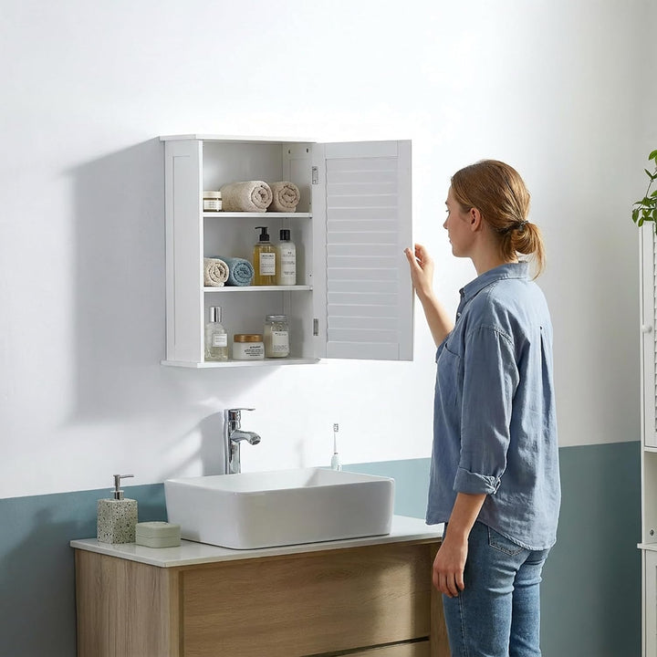 Bath Vida Badezimmerschrank, 1 Tür, Holz, weiss