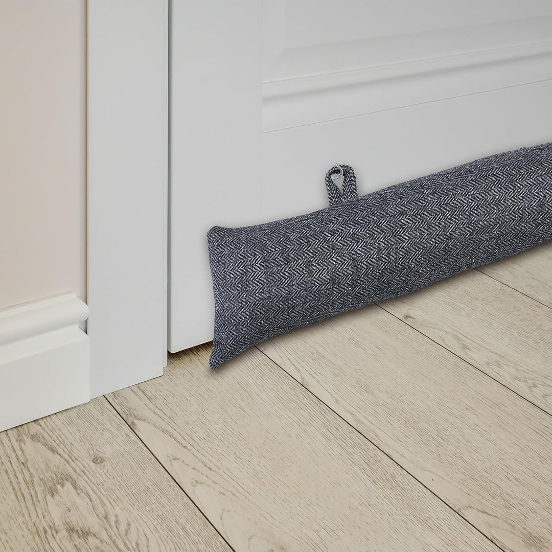 Relaxdays Zugluftstopper, Windstopper Tür & Fenster, weiche Türschlange, Sandfüllung, Kälteschutz, 7