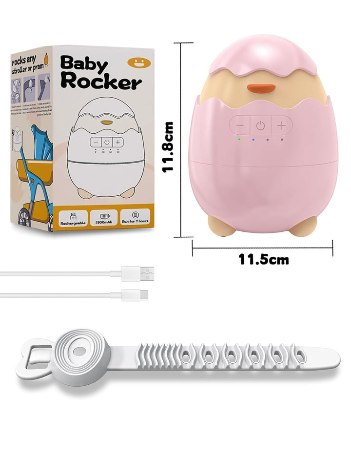 Kinderwagenschaukler - Das Original Schlafhilfe für Babys, 5 Einstellbare Schaukelintensitäten, USB-