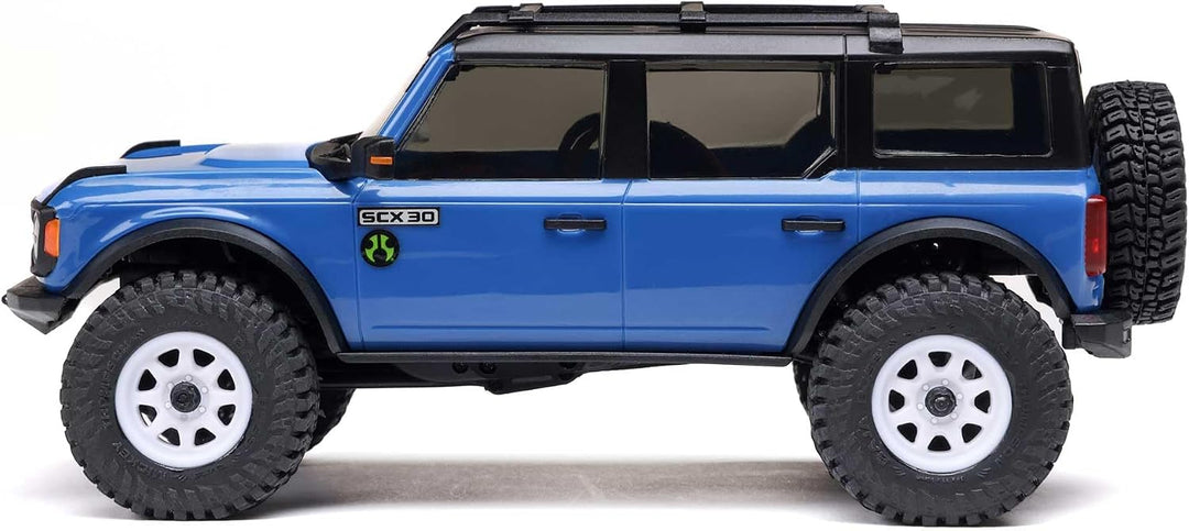 Axial 1/30 SCX30 Ford Bronco 4X4 RTR Brushed RC Rock Crawler, Blau, Blau