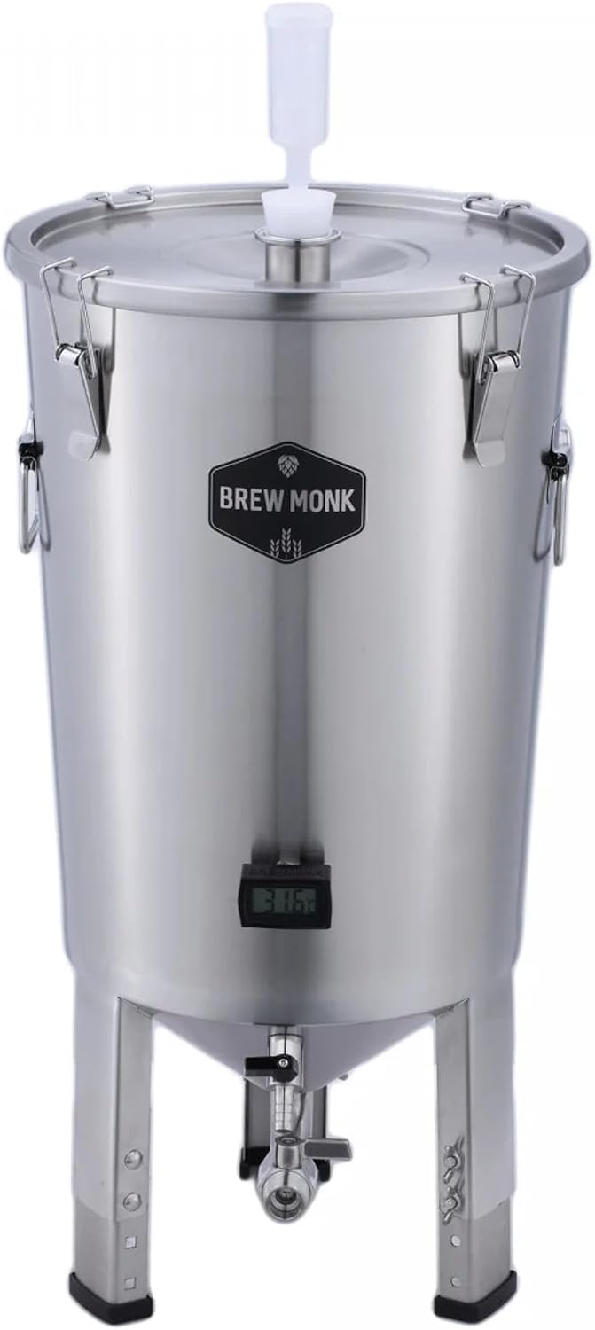 Edelstahl-Gärbehälter 30 l für Bier oder Wein zur Vergärung im konischen Gärbehälter * Heimbrauerei