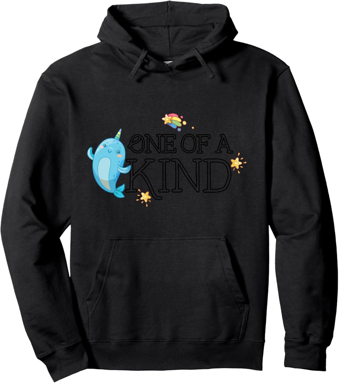 Lustiger Narwal eines der freundlichen Seeeinhorn-Zaubertier Pullover Hoodie