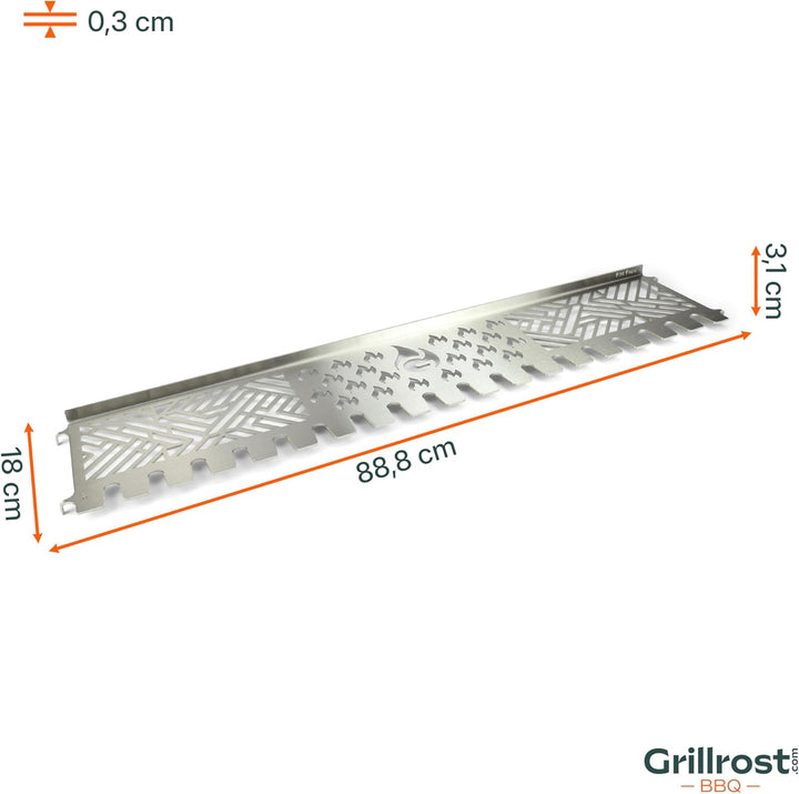 Grillrost.com Das Original Edelstahl Multistation | Warmhalterost für Burnhard Fat Fred | mit Drumst
