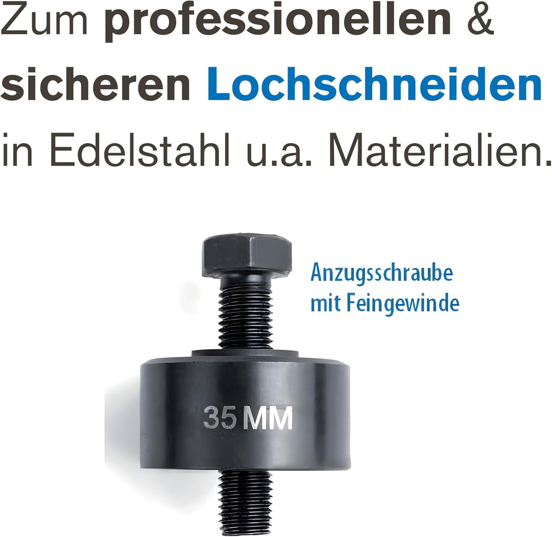 Schraublocher 35 mm VA Lochstanzer für Edelstahl SpÜle