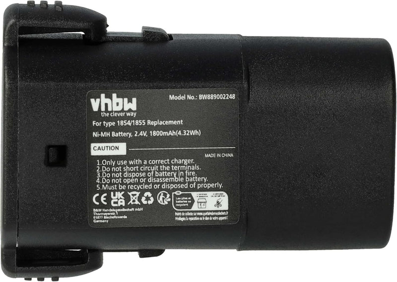 vhbw 1x Akku kompatibel mit Wahl Power+ 1855 Serie Schermaschine (1800 mAh, 2,4 V, NiMH)