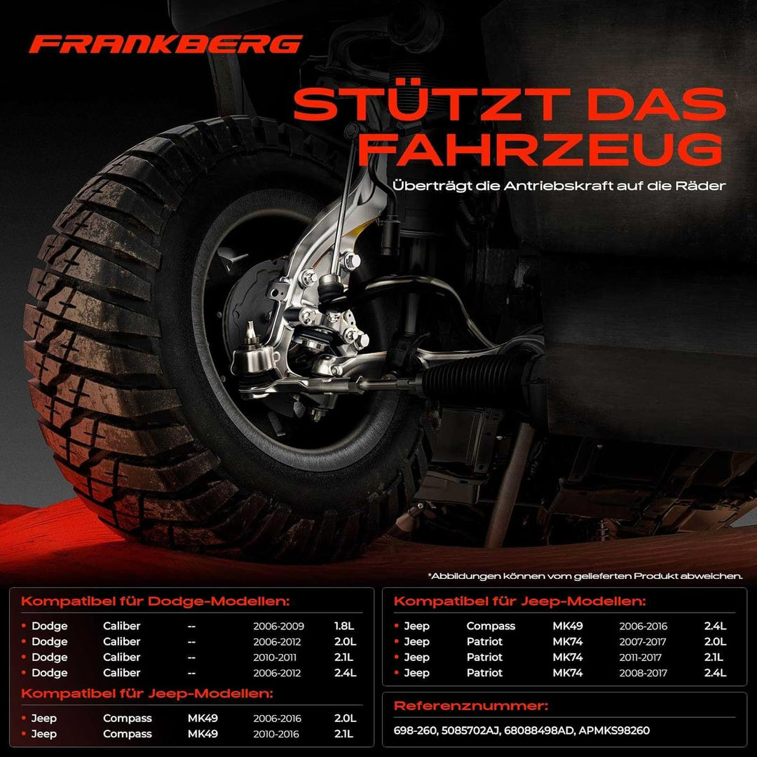 Achsschenkel Radaufhängung Vorne Rechts für Caliber Compass MK49 Patriot MK74 1.8L 2.0L 2.2L 2.4L 20