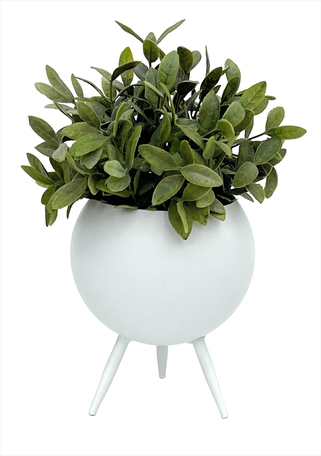 DanDiBo Blumenhocker Metall mit Topf Weiss 19 cm Blumenständer 96259 S Blumensäule Modern Pflanzenst