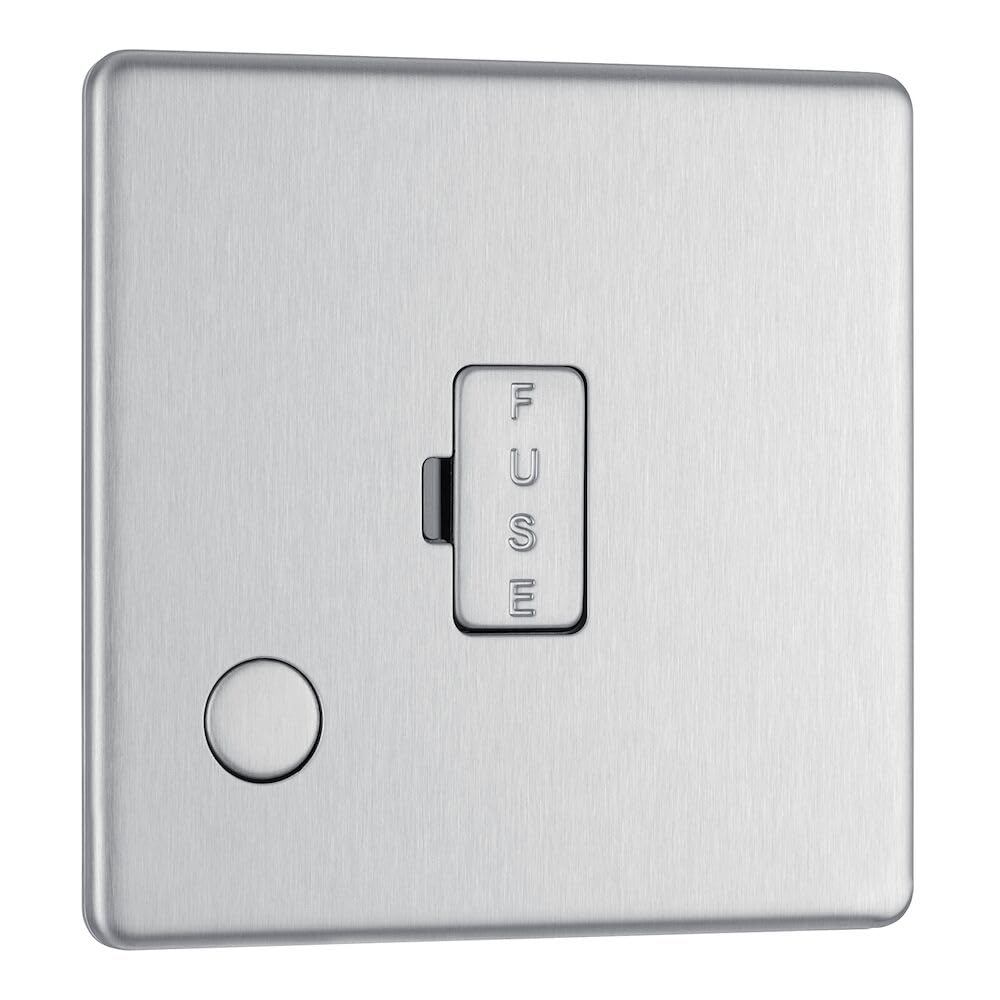 BG Electrical FBS55 ungeschaltete abgesicherte Sporen-Anschlusseinheit mit Flexausgang, doppelpolig,