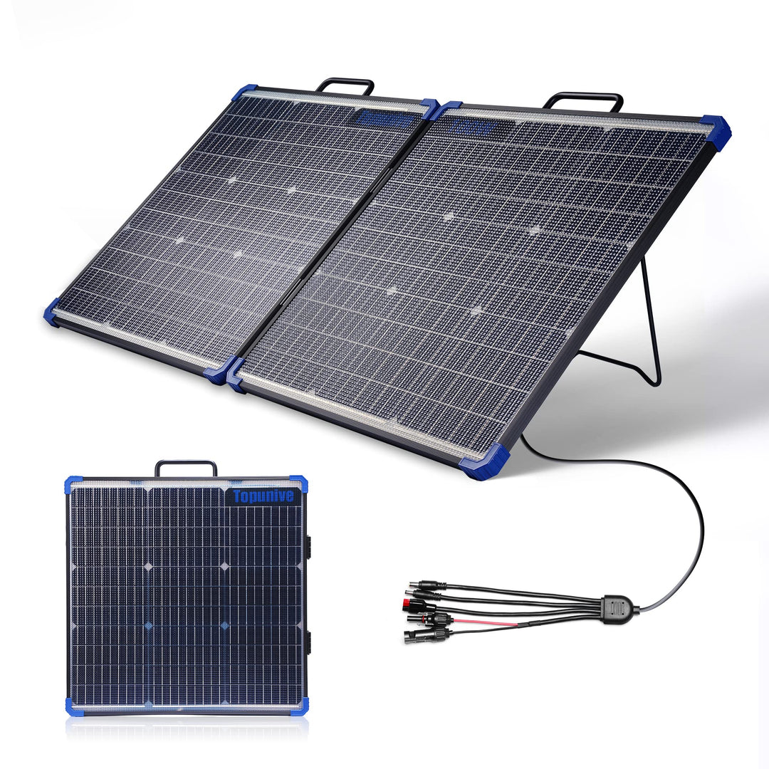 Solarpanel Faltbar 100W 18V Bifaziales Solarmodul für Tragbares Powerstation Solargenerator Camping