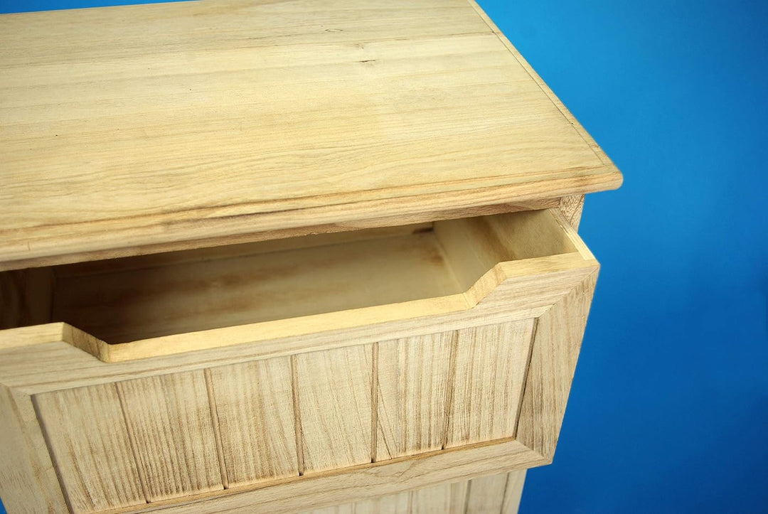 GeKi Trend Badkommode Holz Schrank 3 Schubladen Landhaus Vintage Möbel Badezimmer 41 cm B x 68 cm gr