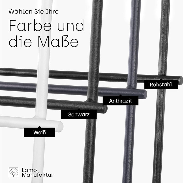 LAMO Manufaktur Handtuchleiter Handtuchhalter Zeitschriftenhalter Loft, 130x40 cm, Weiss, LLS-130-40