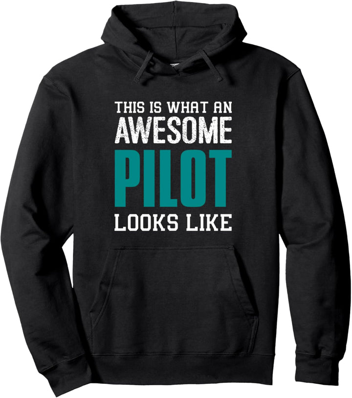 So sieht ein cooler Pilot aus Lustiges Geschenk Pilot-in Pullover Hoodie