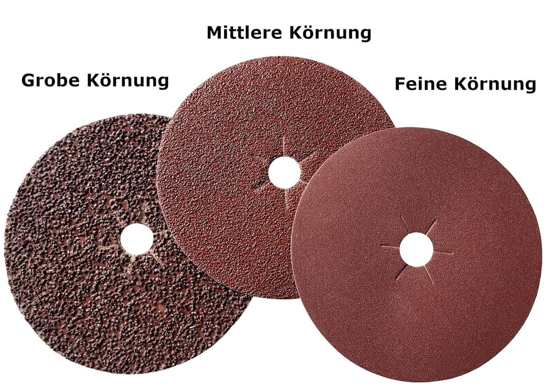 Provance 25-200 Stück Schleifscheibe Schleifpapier P40 Körnung rund 178mm x 22mm Lochaufnahme für Me