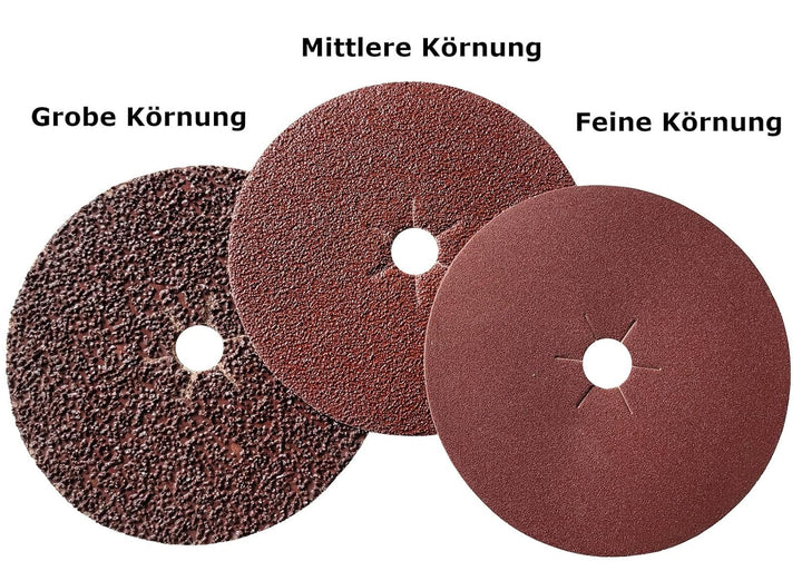 Provance 25-200 Stück Schleifscheibe Schleifpapier P40 Körnung rund 178mm x 22mm Lochaufnahme für Me
