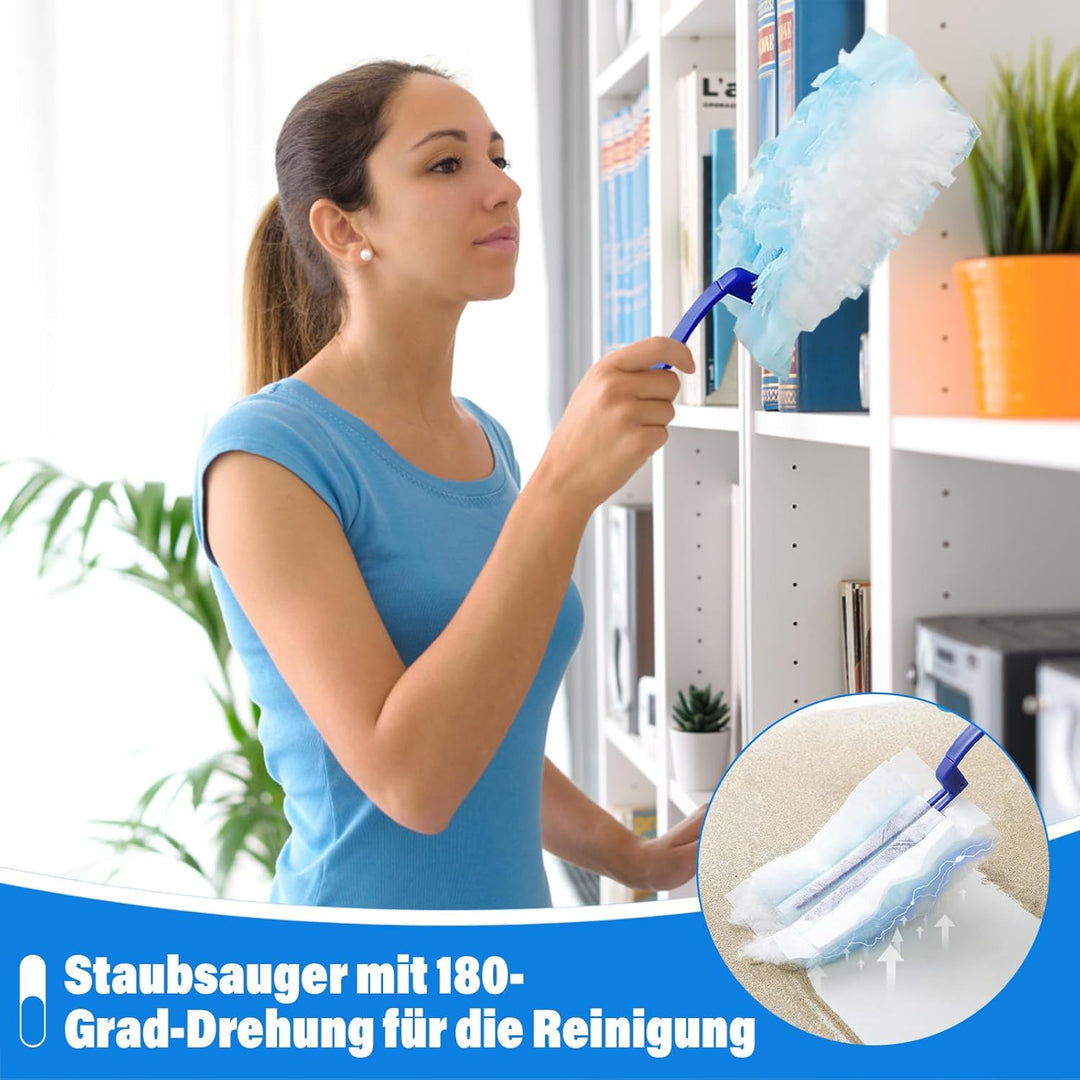 42 Stück Staubmagnet für Swiffer Staubmagnet nachfüllpack mit 1 Griff,Tierhaare für swiffer staubwed