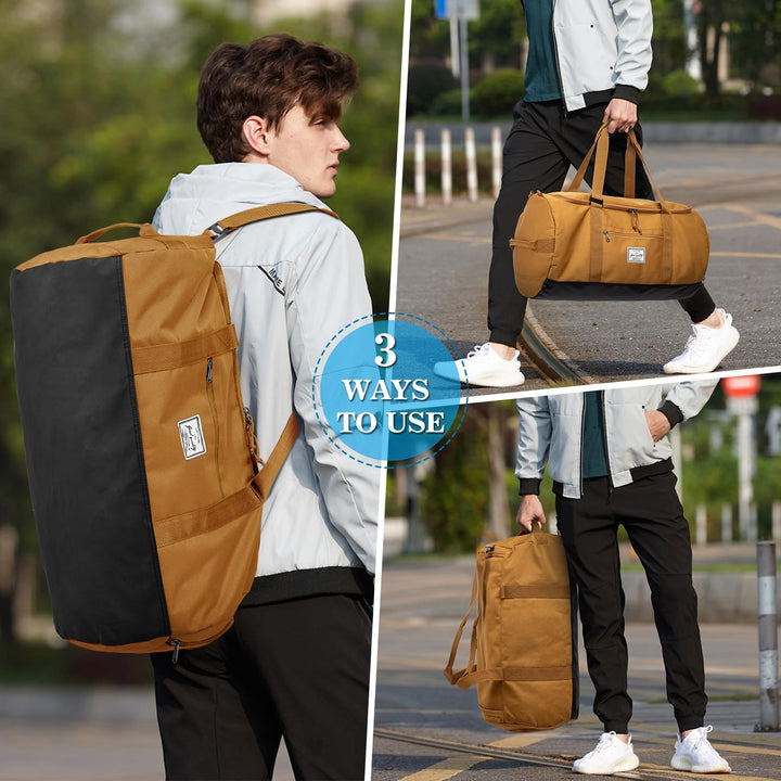 Sporttasche Herren Gross 60L Reisetasche Sport Tasche Rucksack mit Schuhfach Wasserdicht Trainingsta