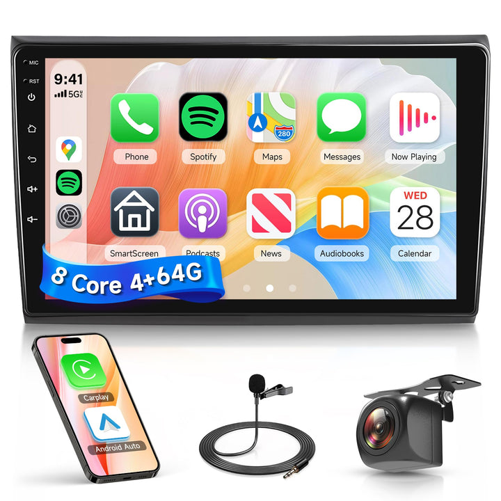 Rimoody 8 Core 4+64G Autoradio Android 15 für FIAT Bravo 2007-2014, 9 Zoll Touchscreen Autoradio mit