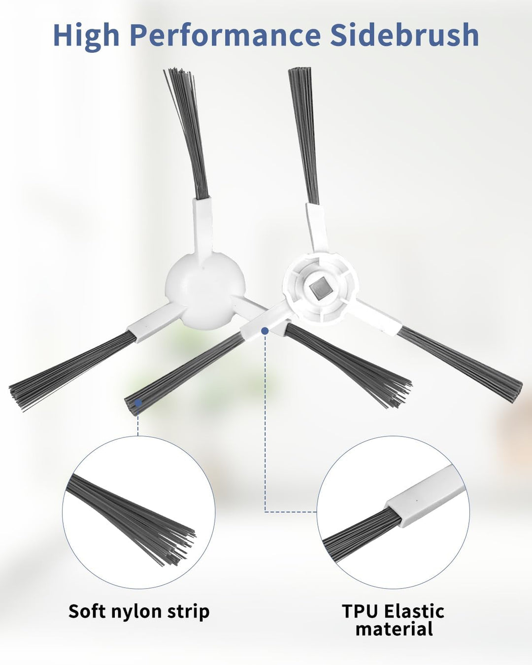 Zubehörset für Dreame L10s Ultra/L10 Ultra/L10 Prime Saugroboter, 2 Hauptbürste, 4 Filter, 4 Wischpa