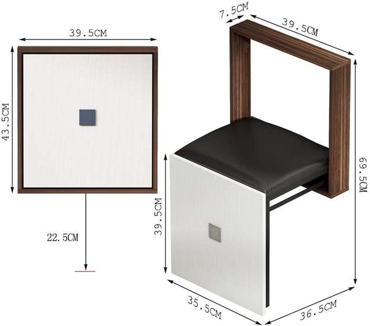 UIILO Faltbarer Wandhocker Wandmontierter 7 cm Ultradünner Klappstuhl Geeignet für Eingangsbereiche
