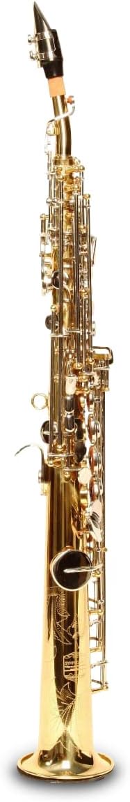 Original SYMPHONIE WESTERWALD DESIGN Sopransaxophon/Sopran Saxophon, Gold/Silber, inkl. Luxus-Hartsc