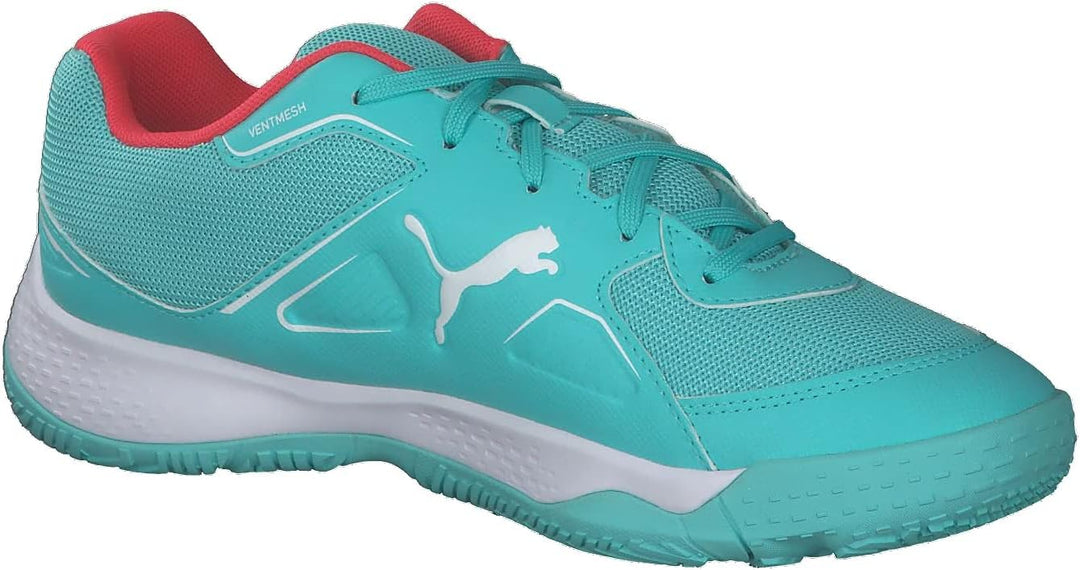 PUMA Unisex Kinder Solarflash Jr Leichtathletik-Schuh 38.5 EU Elektro Aqua Sunblaze Puma White, 38.5