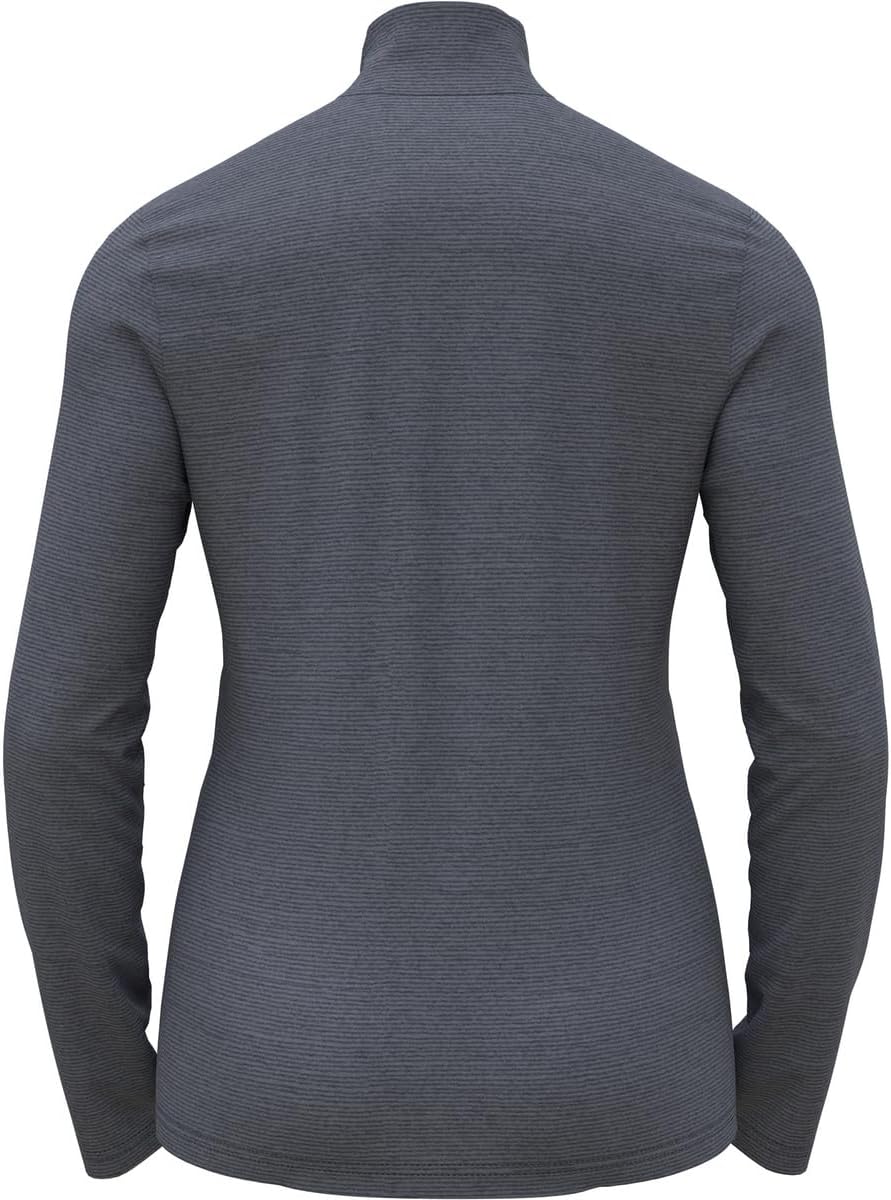 Odlo Damen Roy_542331 Mid Layer mit Reissverschluss L Folkstone Gray - India Ink, L Folkstone Gray -