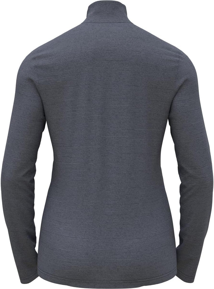 Odlo Damen Roy_542331 Mid Layer mit Reissverschluss XL Folkstone Gray - India Ink, XL Folkstone Gray