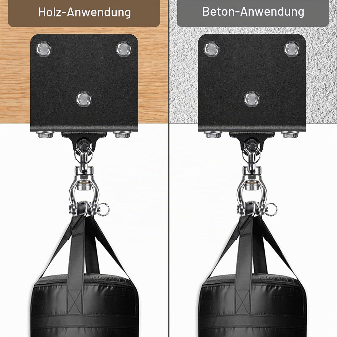 SELEWARE ELEWARE Boxsack Halterung Boxsack Aufhängung - 360° Arehbarer Schwerlast Deckenhaken 1000 L