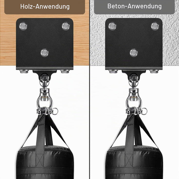 SELEWARE ELEWARE Boxsack Halterung Boxsack Aufhängung - 360° Arehbarer Schwerlast Deckenhaken 1000 L