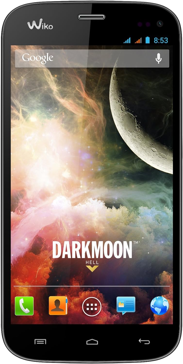 Wiko Darkmoon 11,9 cm (4,7 Zoll) Smartphone (IPS HD-Touchscreen mit Gorilla Glas, Quad-Core, 1,3GHz,