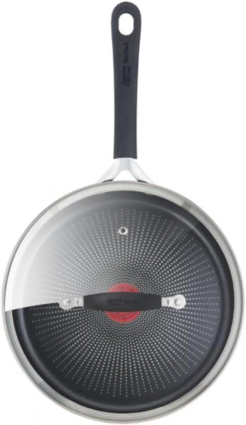 TEFAL Compatible - Jamie Oliver - Quick & Easy SS Sautepan 25 cm + Lid (E3033344)