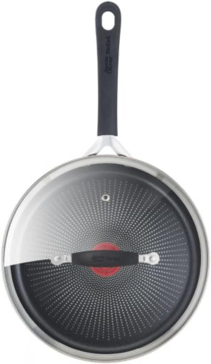 TEFAL Compatible - Jamie Oliver - Quick & Easy SS Sautepan 25 cm + Lid (E3033344)