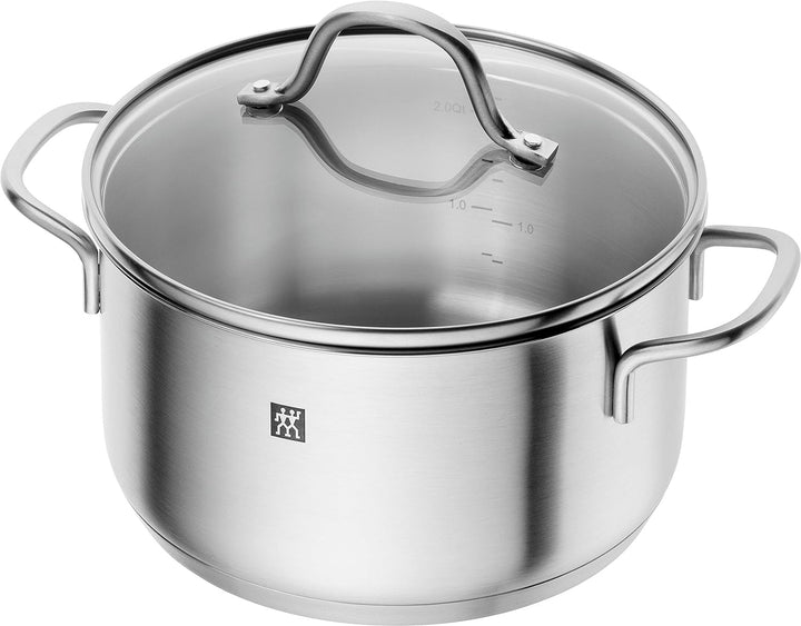 ZWILLING Flow Kochtopf-Set, 5-teilig, 4 Deckel, Induktionsgeeignet, Edelstahl