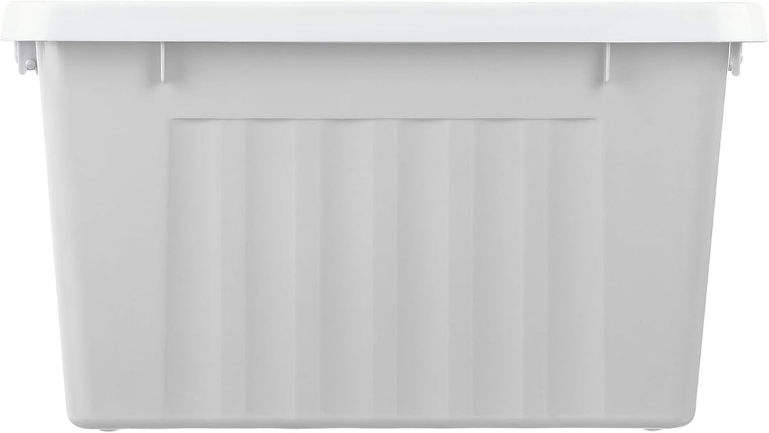 Cetomo,15L,4er-Pack, Aufbewahrungsbox mit deckel,Aufbewahrungsboxen, mit Clips, stapelbar, Wohnzimme