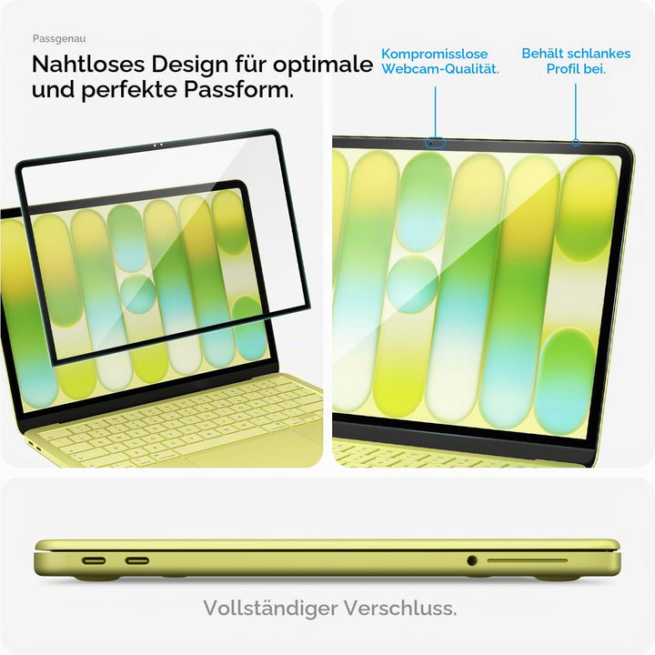 Spigen Glas.tR Slim Displayschutz für MacBook Neo 13 Zoll, Volle Abdeckung, Kristallklarer Displaysc