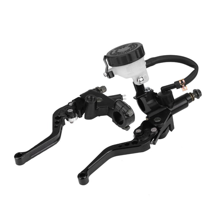 Broco Universelles 7/8" (22 mm) Motorrad-Bremsen-Kupplungs-Geberzylinder Reservoir Hebel Set Schwarz