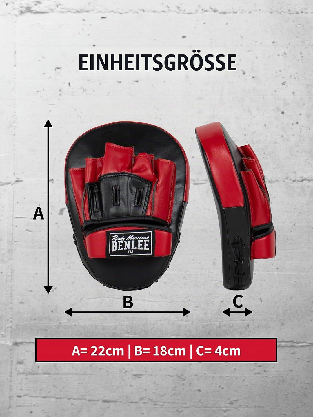 Benlee Pratzen Kunstleder Dewey black/red Einheitsgrösse, black/red Einheitsgr&amp;