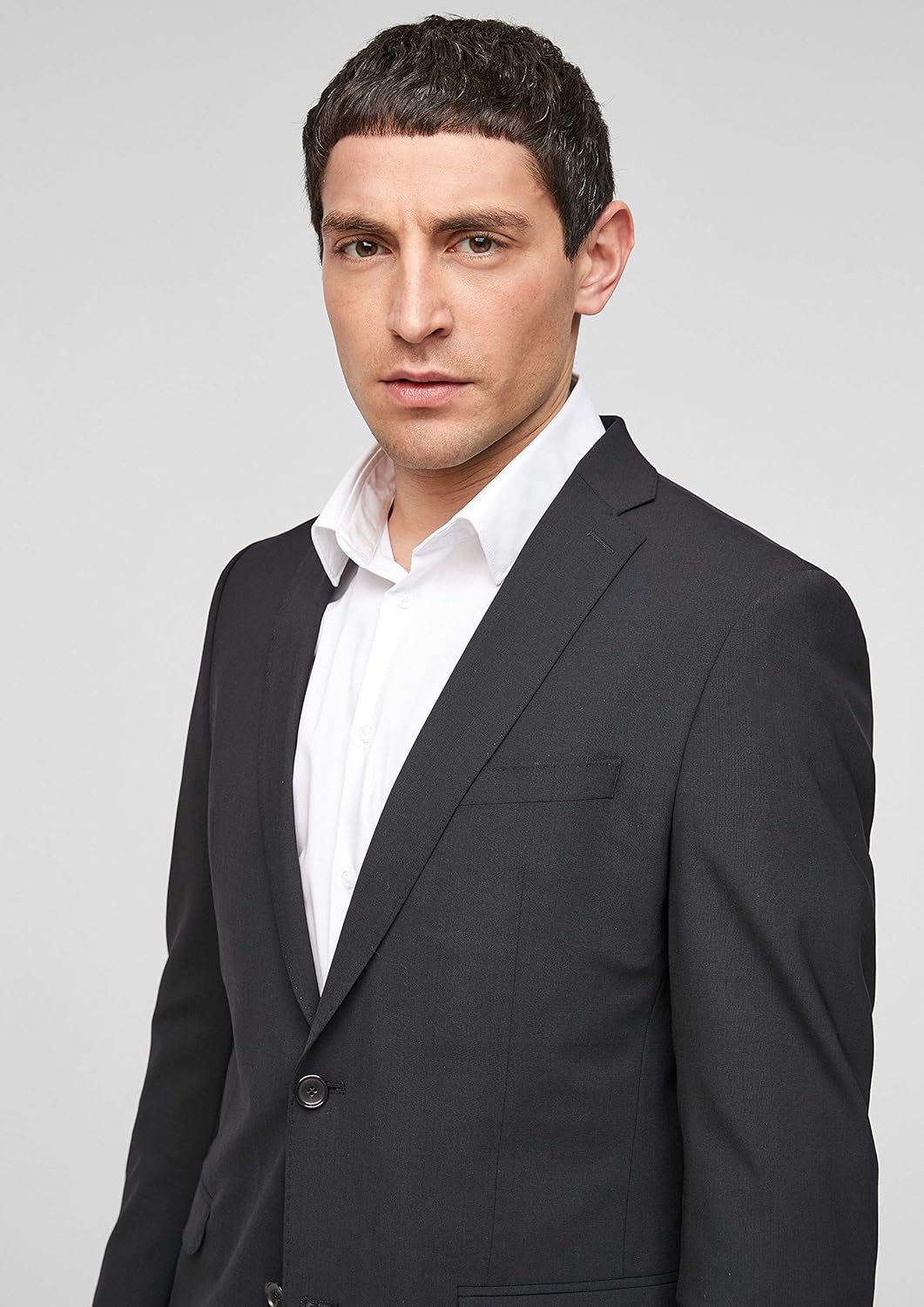 s.Oliver BLACK LABEL Herren Business-Anzug Jacke 160.11.899.15.153.2053723 25 Schwarz, 25 Schwarz