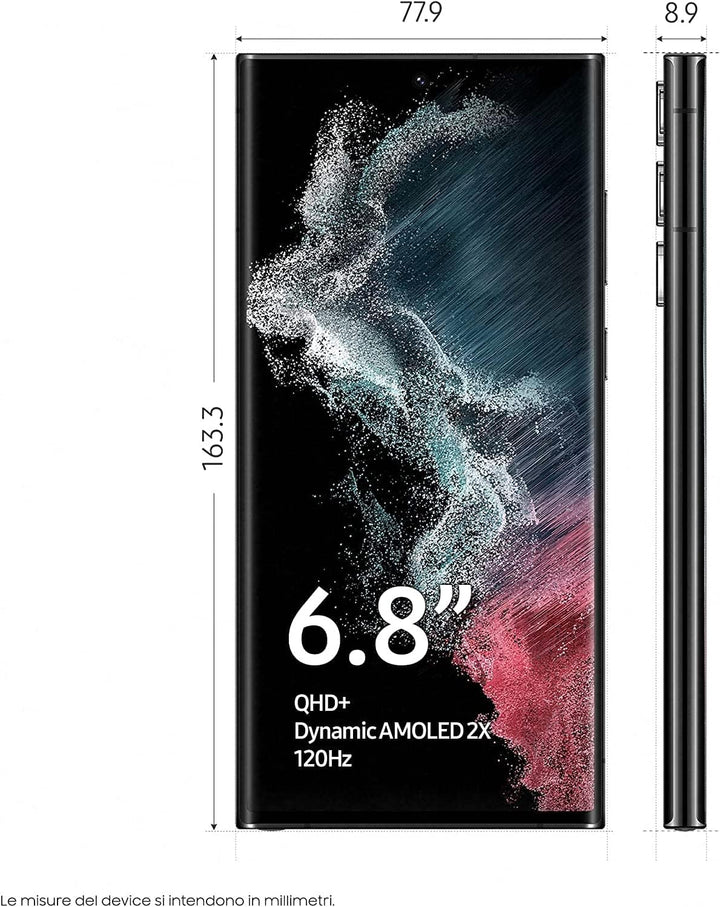Samsung S908B/DS 5G S22 Ultra 12GB/256GB Phantom Black EU Entsperrt Schwarz 256 GB, Entsperrt Schwar