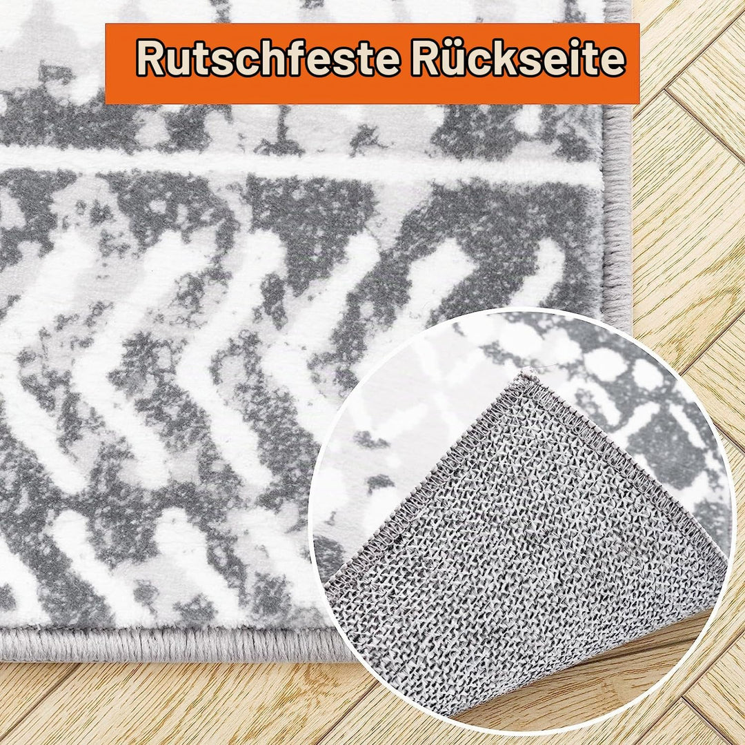Carvapet Läufer Teppich 90x150cm rutschfest Lang Küchenteppich Waschbar Teppichläufer Weiche Mikrofa