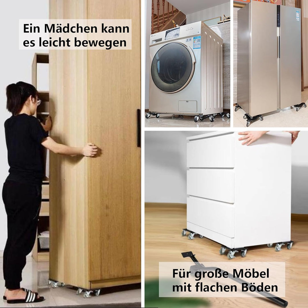 TIMILAND Möbelroller Transportroller Set,Möbelroller Set,Transportrollen Möbel,5 Räder,360 Grad Dreh