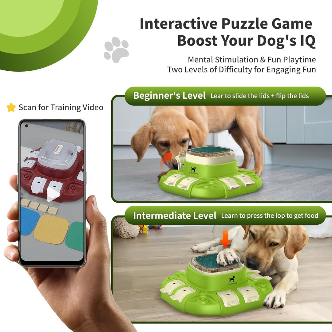 ClariVory Interaktives Hundespielzeug, Futternäpfe, Nagelfeile und Hundepuzzle für geistige Stimulat