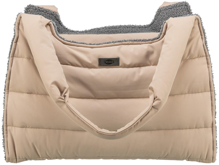 TRIXIE Transporttasche Gina für Hunde in beige/grau – praktische Tragetasche zum Transportieren dein