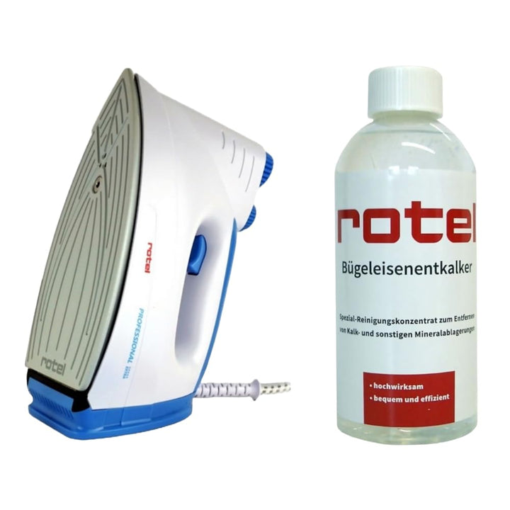 Rotel Professional Extra Original Dampfbügeleisen Blau mit Keramiksohle / 800W / isolierter Tank 300