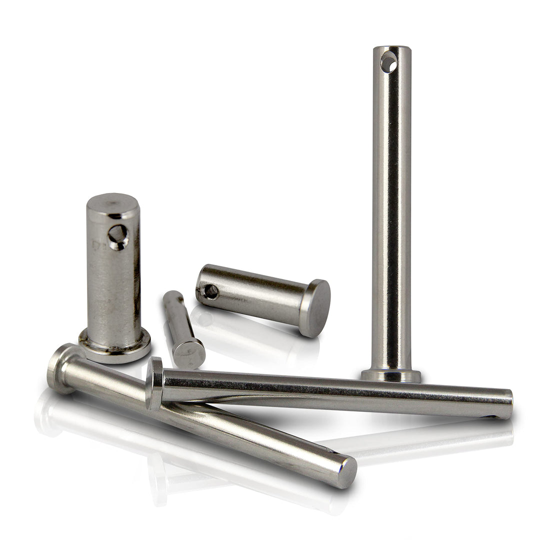 PROTECH 25 Stück Steckbolzen 6x24mm Edelstahl V4A rostfreier A4 Bolzen Splintbolzen Stecksplint Sich