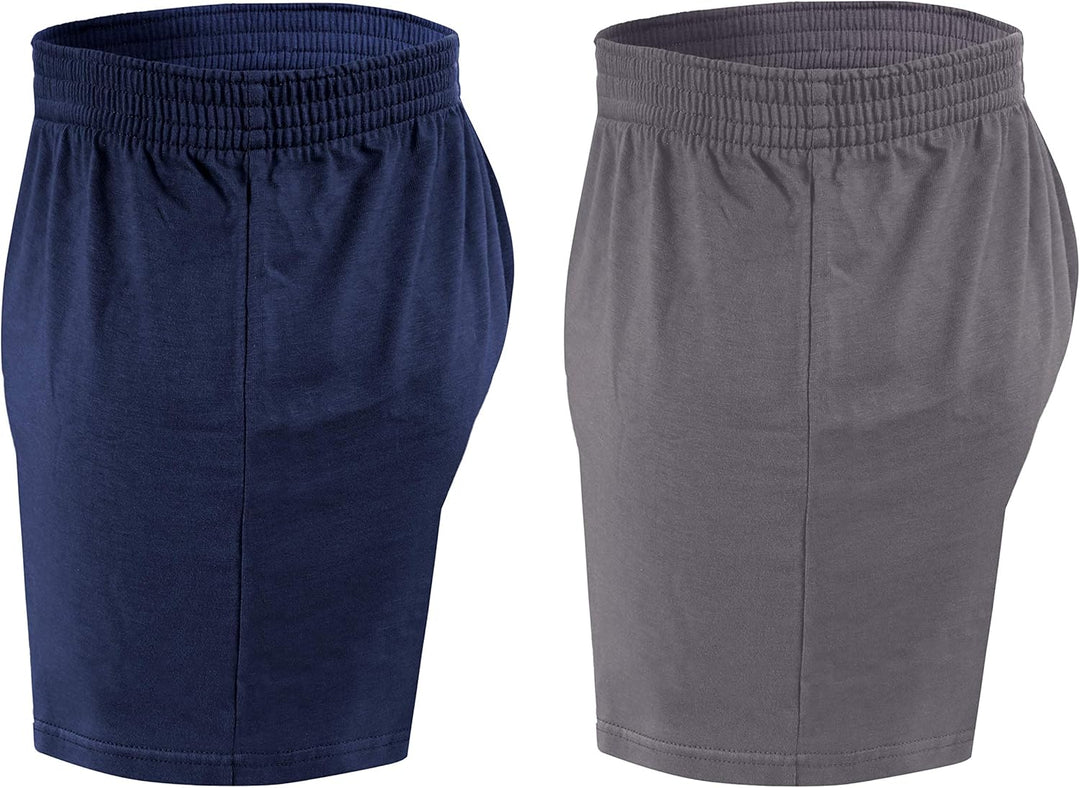 Sesto Senso Schlafanzughose Herren Kurz Baumwolle Pyjamahose 1er 2er Pack M 2er Pack - Dunkelblau +